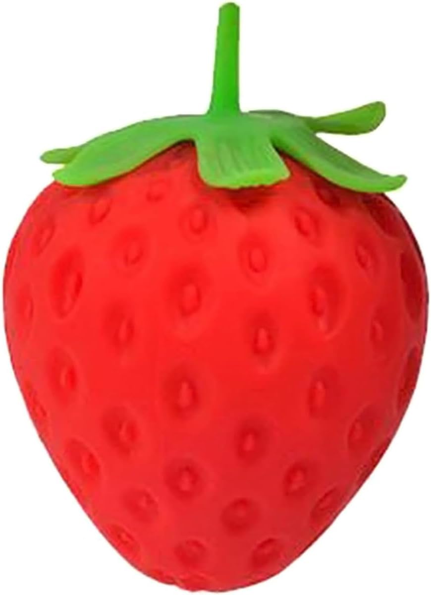 Strawberry Squishy, Strawberry Squishy Sensory Fidget Giant Jumbo Big Slow Rising Stress Ball Squeeze Toy Fruit Realistic for Relief, Adults Kids Gifts Party Favor (1pcs) - Image 2