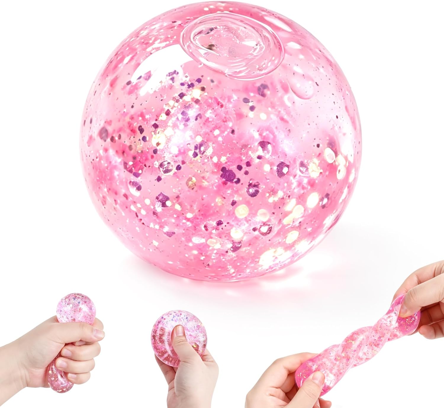 Coconut Oil Squishy, Coconut Oil Slow Rising Squeeze Stress Ball Clear Jelly Bubblegum Texture Coconut Oil Squishy Toy (Blue)