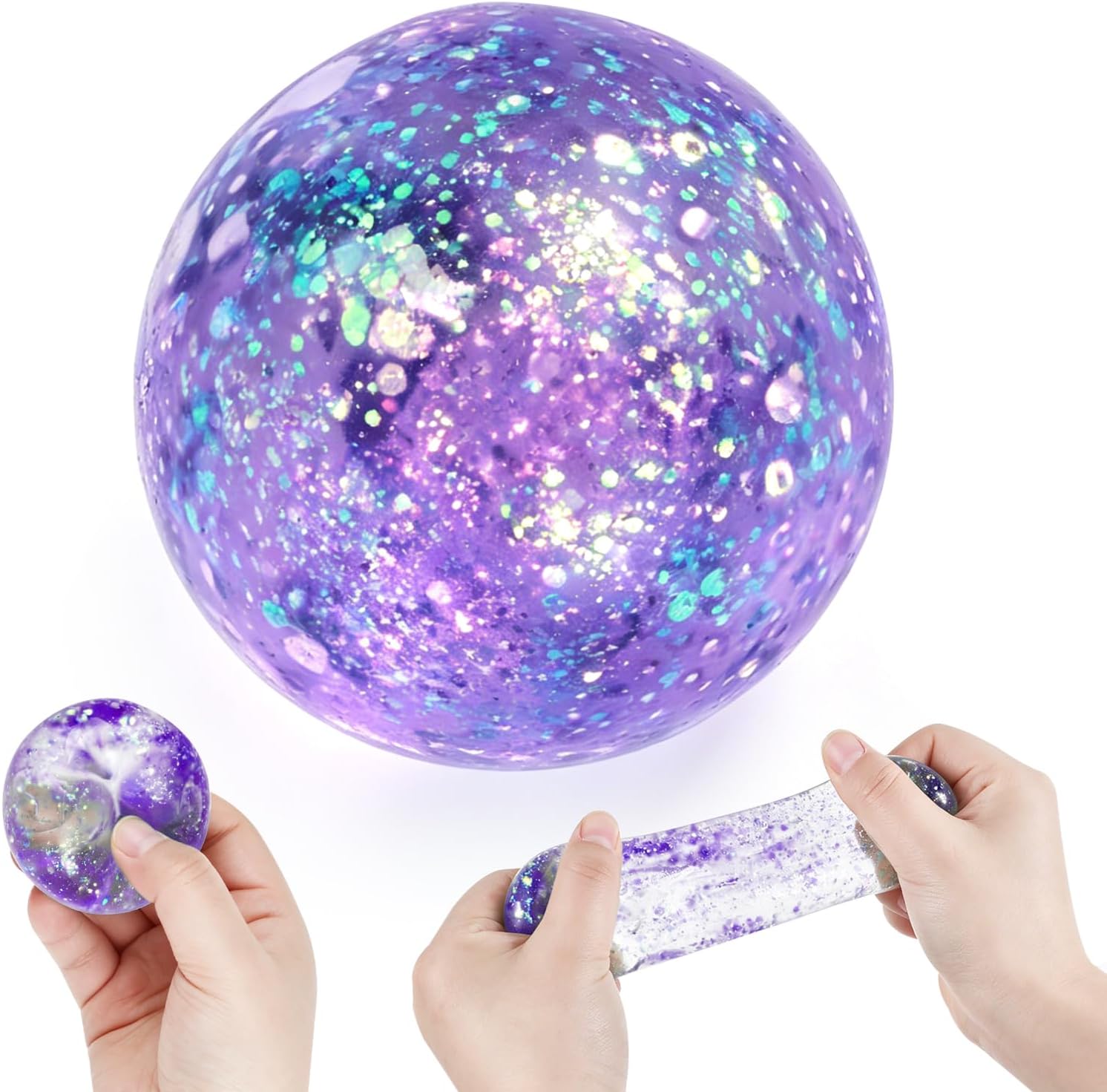 Coconut Oil Squishy, Coconut Oil Slow Rising Squeeze Stress Ball Clear Jelly Bubblegum Texture Coconut Oil Squishy Toy (Blue) - Image 6