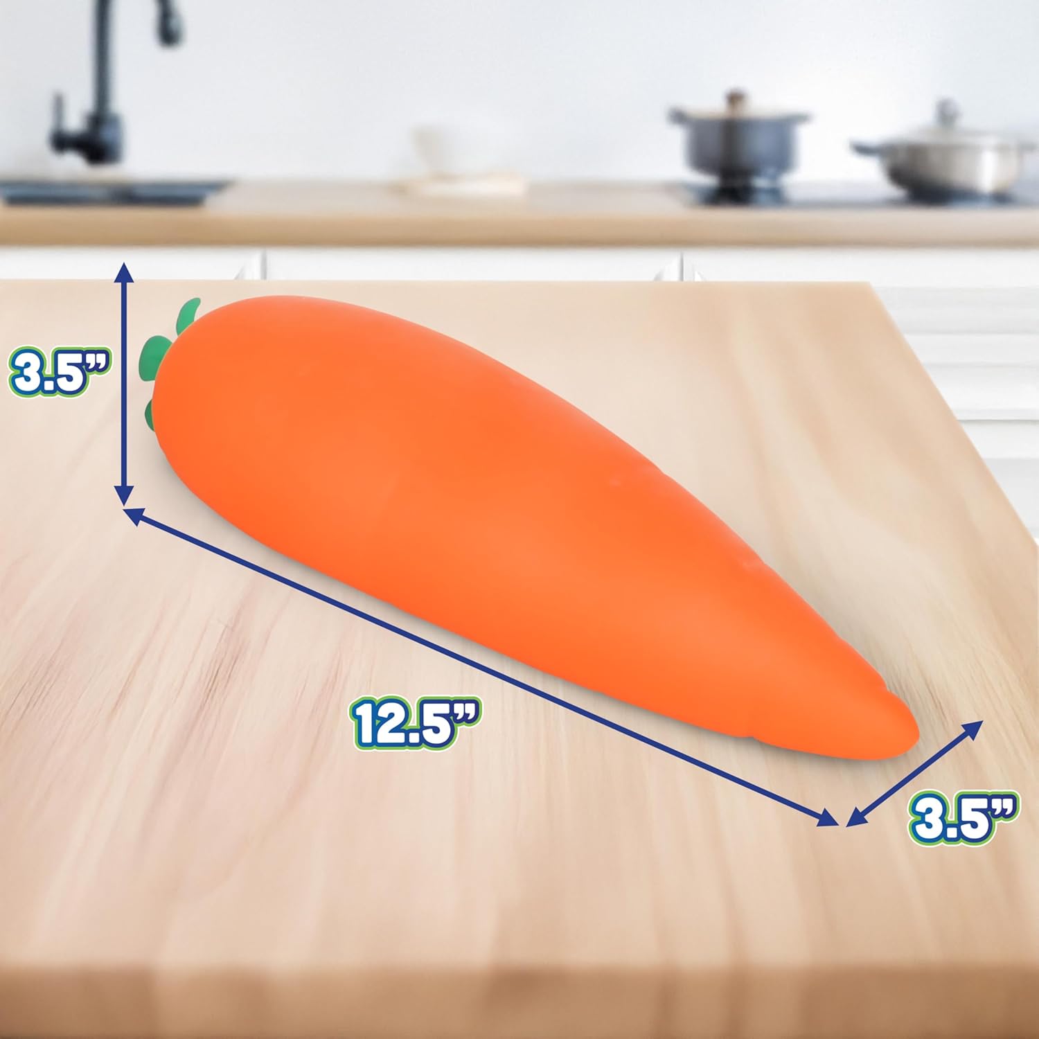 Toymendous Squishy Carrot – Jumbo 11.5 Inch Squishy Vegetable | Giant Stress Relief Toy | Fidget Sensory Food Fun for Kids, Teens & Adults - Image 6