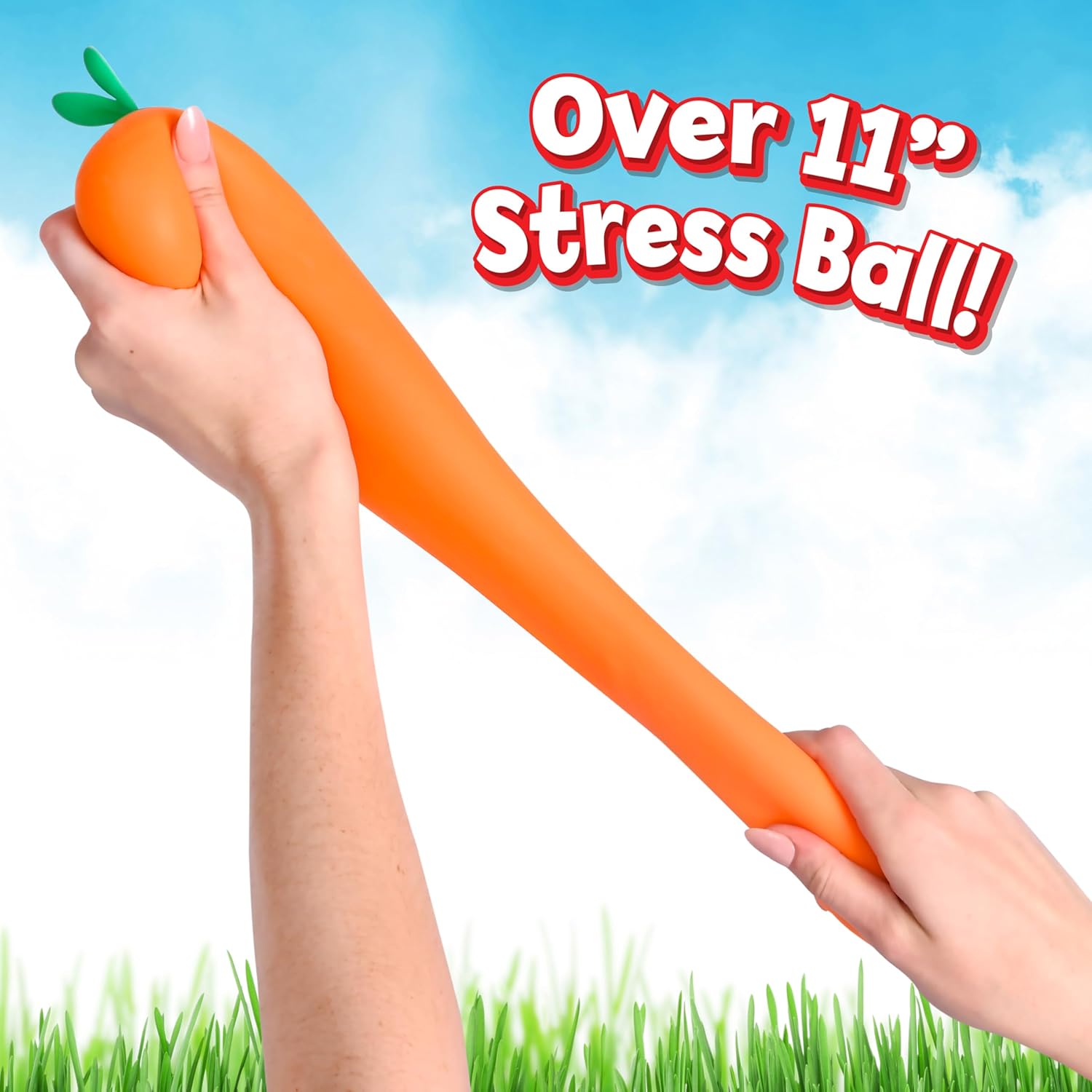 Toymendous Squishy Carrot – Jumbo 11.5 Inch Squishy Vegetable | Giant Stress Relief Toy | Fidget Sensory Food Fun for Kids, Teens & Adults - Image 2
