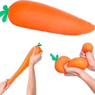 Toymendous Squishy Carrot – Jumbo 11.5 Inch Squishy Vegetable | Giant Stress Relief Toy | Fidget Sensory Food Fun for Kids, Teens & Adults