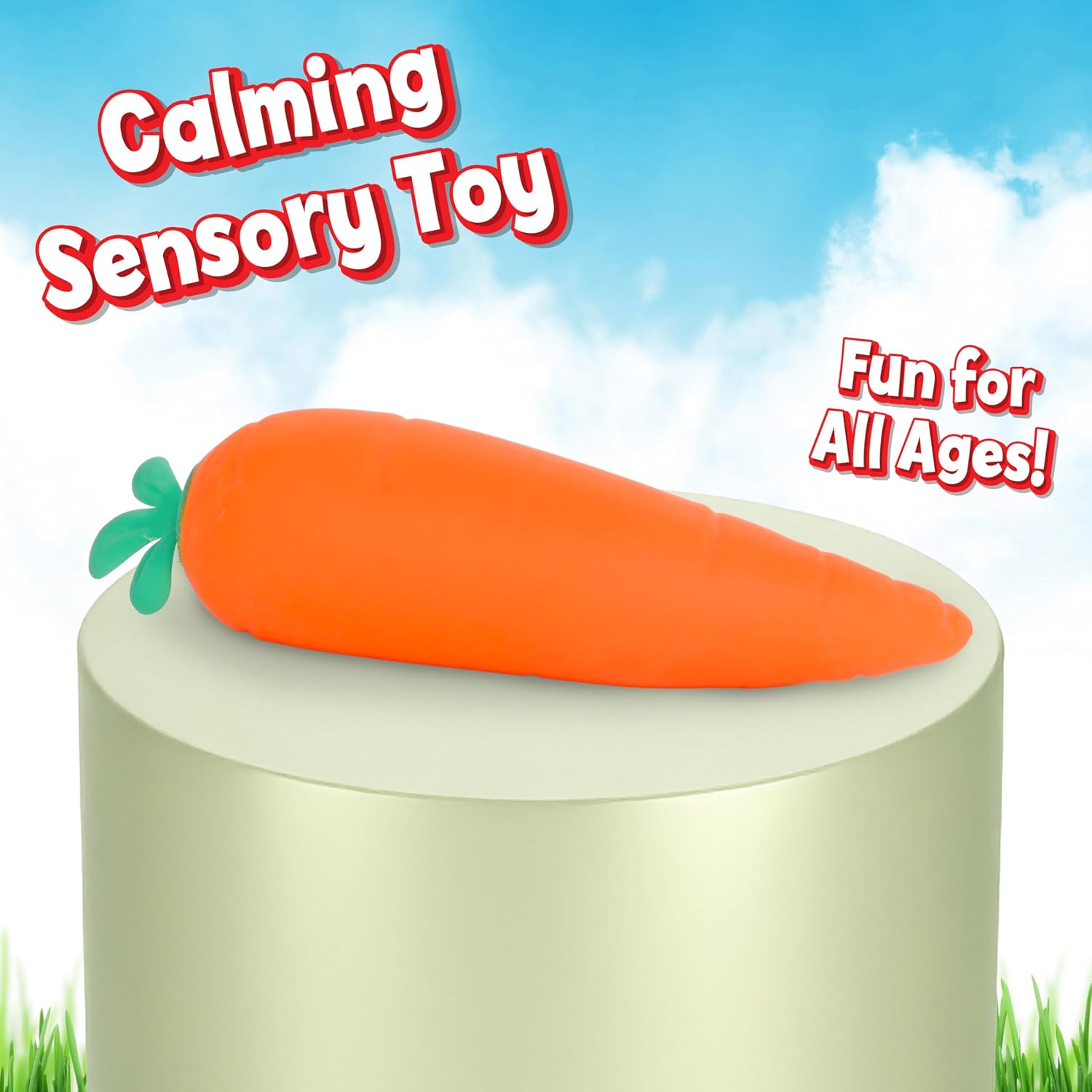 Toymendous Squishy Carrot – Jumbo 11.5 Inch Squishy Vegetable | Giant Stress Relief Toy | Fidget Sensory Food Fun for Kids, Teens & Adults - Image 4